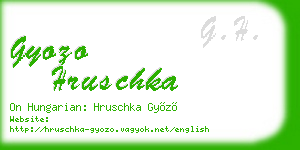 gyozo hruschka business card