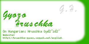 gyozo hruschka business card